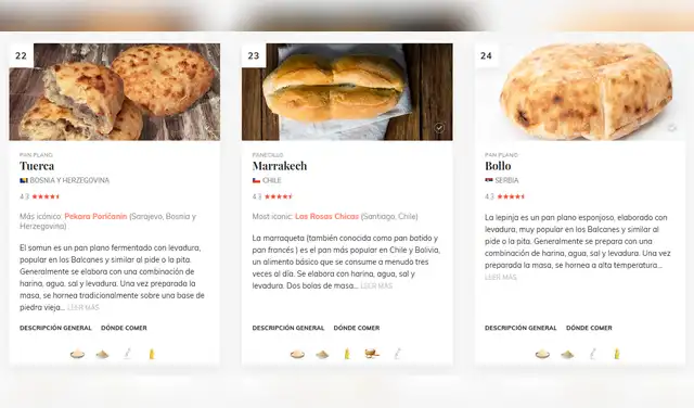 Chile cierra el top 3 de países latinoamericanos con los mejores panes. Foto: Taste Atlas