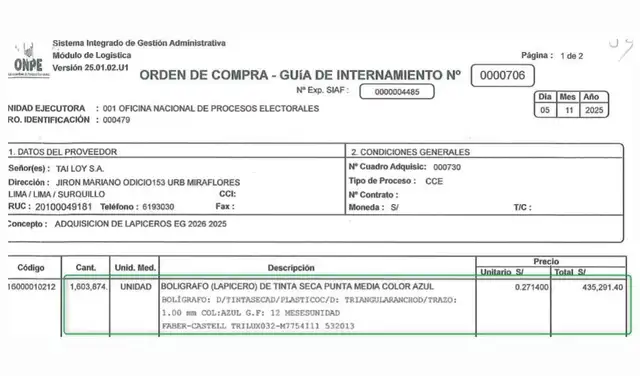 Captura de pantalla del pedido de acceso a la información solicitado por AFP Factual a la ONPE (21 de enero de 2026). Foto: AFP Factual