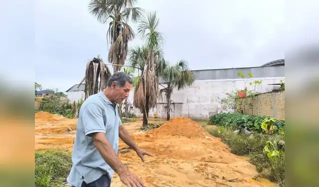 Comunidad de San Juan Bautista sumergida en aguas servidas por clausura de canal de drenaje