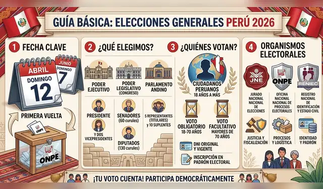Guía completa para las Elecciones Generales 2026. (Infografía vía Nano Banana de Gemini) Guía completa para las Elecciones Generales 2026. (Infografía vía Nano Banana de Gemini)