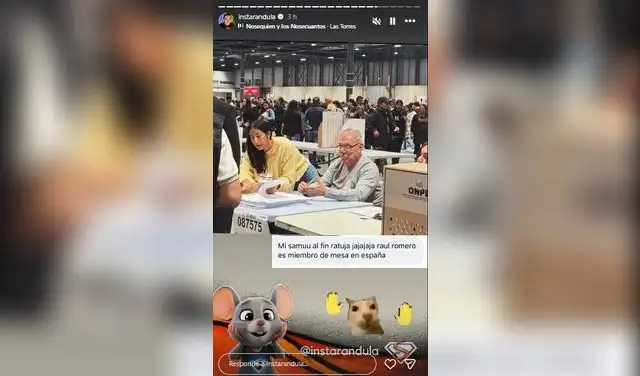 Raúl Romero cumple su deber cívico en Madrid, España.