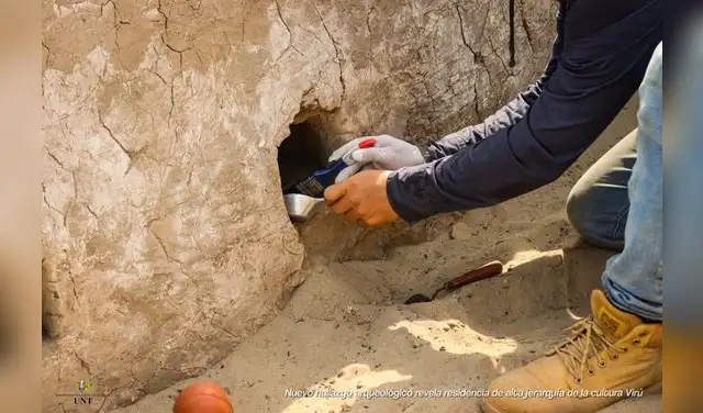 Una de las habitaciones tiene muros que alcanzan los 2,5 metros de altura. Foto: Universidad Nacional de Trujillo