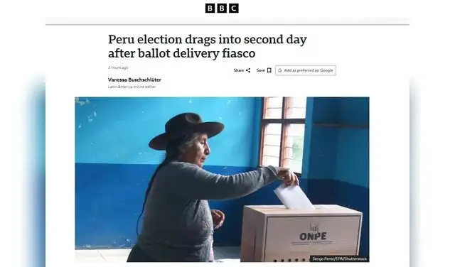 Elecciones en Perú. Foto: BBC Elecciones en Perú. Foto: BBC