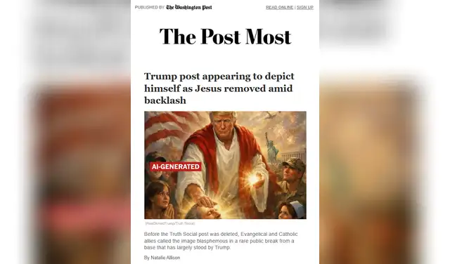 Eliminan la polémica imagen de Trump como Jesús. Foto: @realDonaldTrump/TruthSocial Eliminan la polémica imagen de Trump como Jesús. Foto: @realDonaldTrump/TruthSocial
