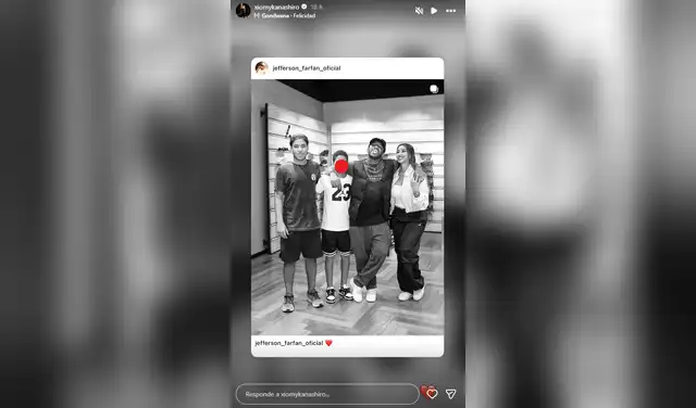Jefferson Farfán junto a Xiomy Kanashiro y sus dos hijos. Foto: Instagram. Jefferson Farfán junto a Xiomy Kanashiro y sus dos hijos. Foto: Instagram.