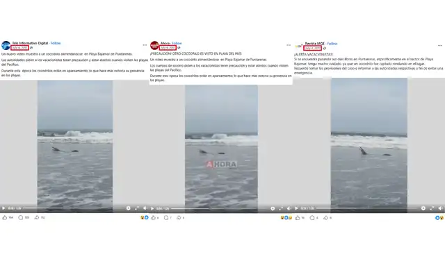 Publicaciones que muestran el mismo video en el 2017. Foto: Facebook