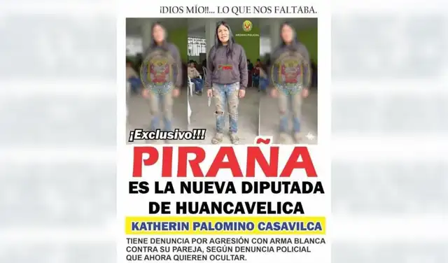 Es falso que Catherin Palomino, candidata de JP, tenga denuncias policiales por agresión con arma blanca