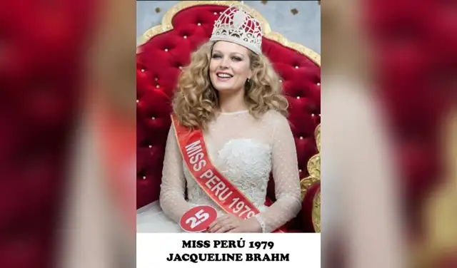 Jacqueline Brahm tras ser coronada como Miss Perú Universo a sus 19 años. Foto: Instagram.  