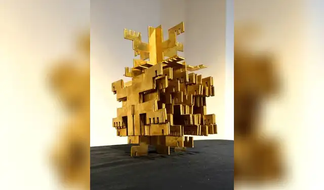 “Bronce – activación de pectoral hombre jaguar; Tolima-Quimbaya”. Imagen: Difusión.