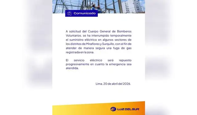 Comunicado Luz del Sur Comunicado Luz del Sur