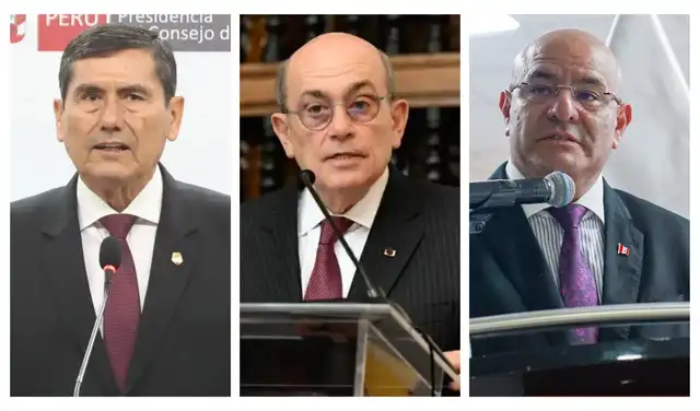 Citados. El primer ministro, Luis Arroyo; el canciller Hugo de Zela; y el ministro de Defensa, Carlos Díaz, serán interrogados por la Comisión de Fiscalización. Foto: difusión  