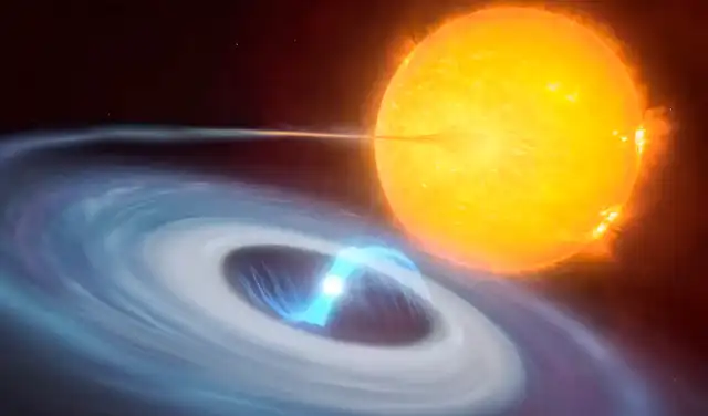 Dos estrellas de un sistema binario rumbo a una supernova. Foto: ESO