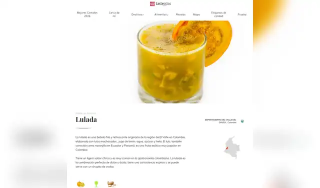 El mejor tipo de bebida del mundo en 2026 es de Colombia. Foto: Taste Atlas El mejor tipo de bebida del mundo en 2026 es de Colombia. Foto: Taste Atlas