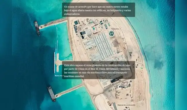 La ubicación estratégica de la isla china otorga a la Armada y Fuerza Aérea una plataforma avanzada de vigilancia. Foto: The New York Times