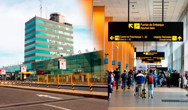 El Aeropuerto Jorge Chávez recibe la mayor cantidad de visitantes que llegan al país. Foto: Composición LR.
