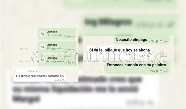 Llamadas sin respuesta y mensajes insistentes. Personal de Gálaga pedía “paciencia”, mientras transportistas exigían que se cumpla con el pago prometido. Llamadas sin respuesta y mensajes insistentes. Personal de Gálaga pedía “paciencia”, mientras transportistas exigían que se cumpla con el pago prometido.