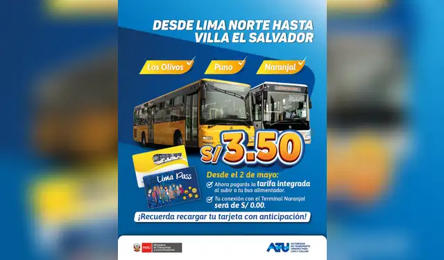 Metropolitano, alimentadores del Metropolitano, nuevo pasaje del Metropolitano, ATU, sube pasaje de alimentadores en Metropolitano
