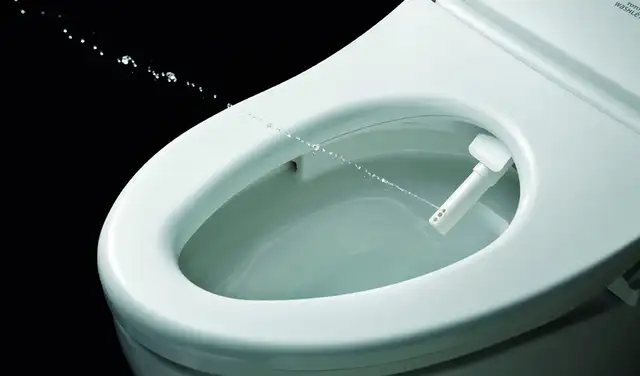 El Washlet japonés lanza un chorro con presión para el aseo del usuario. Foto: EITB El Washlet japonés lanza un chorro con presión para el aseo del usuario. Foto: EITB