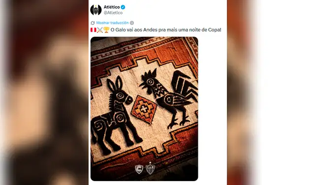 Publicación de Atlético Mineiro. Foto: Twitter/Atlético Mineiro  