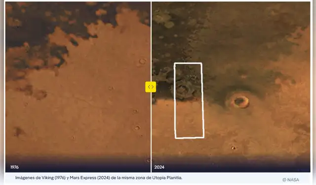 Expansión de la mancha en el planeta Marte. Foto: NASA/DW