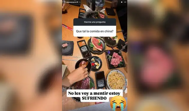 Alejandra Baigorria reveló sufrir en China por la comida. Foto: Instagram.  