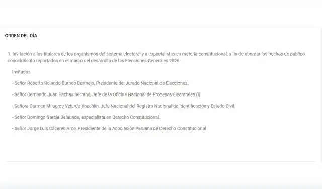 Comisión también cita a especialista en derecho constitucional. Comisión también cita a especialista en derecho constitucional.