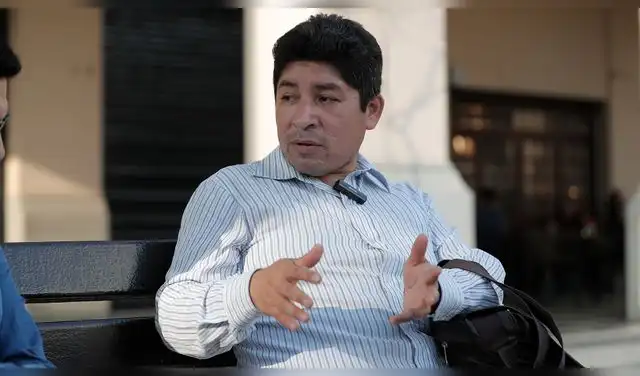 Alejandro Manay rechaza cualquier vínculo con el terrorismo. Sostiene que dichas acusaciones buscaron “generar miedo” frente a las protestas contra el gobierno de Dina Boluarte. Créditos: Marco Cotrina / La República