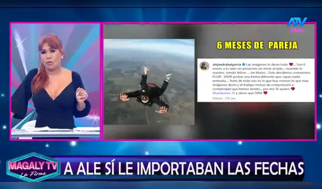Magaly le recuerda a Alejandra cuando celebraba fechas especiales con Said Palao. Captura: ATV Magaly le recuerda a Alejandra cuando celebraba fechas especiales con Said Palao. Captura: ATV