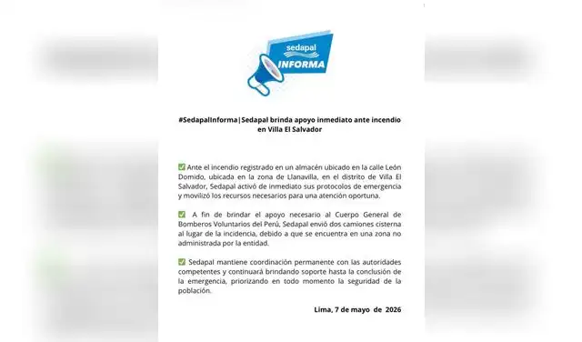 Comunicado Sedapal Comunicado Sedapal