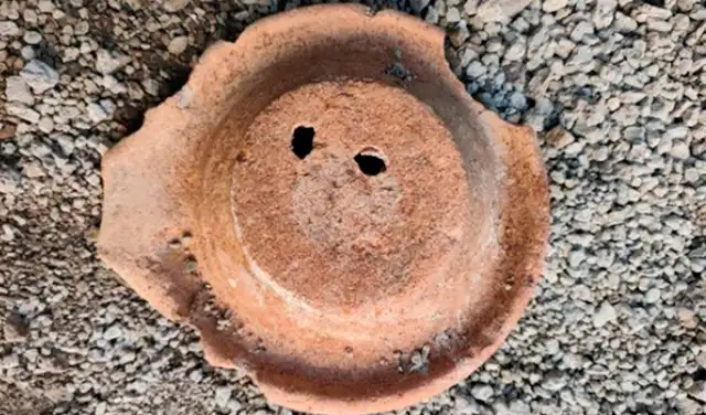 El cuenco o tazón fue utilizado como casco de protección ante la caída de material volcánico. Foto: El cuenco o tazón fue utilizado como casco de protección ante la caída de material volcánico. Foto: