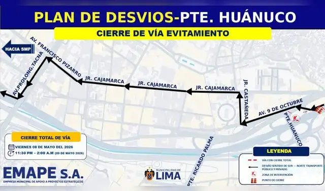 Plan de desvío Puente Huánuco Plan de desvío Puente Huánuco