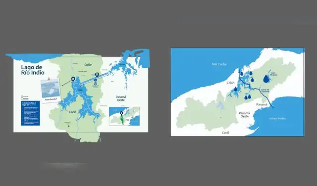 Mapa del lago y potabilizadoras de Panamá en construcción. Foto: ACP