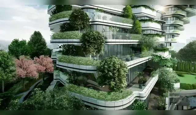 Esta torre cuenta con aproximadamente 23.000 árboles y plantas. Foto: Taiwan News