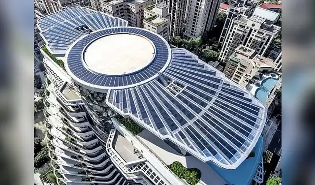 Parte superior del edificio Tao Zhu Yin Yuan. Foto: Taiwan News