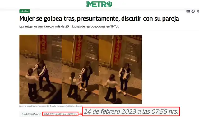 Publimetro México escribió acerca del video el 24 de febrero de 2023. Foto: Publimetro México