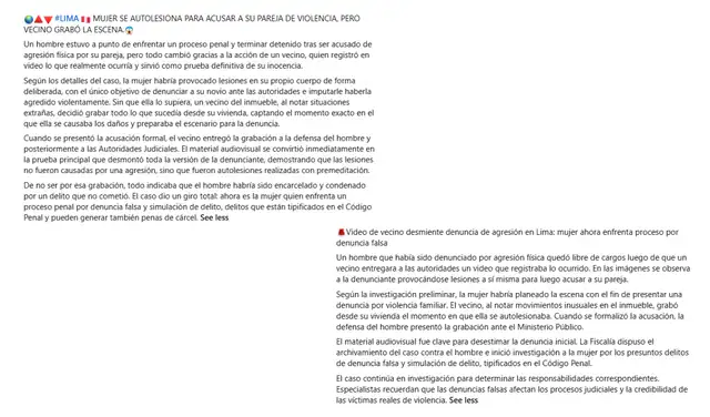 Narrativa creada en base al video viralizado. Foto: Facebook