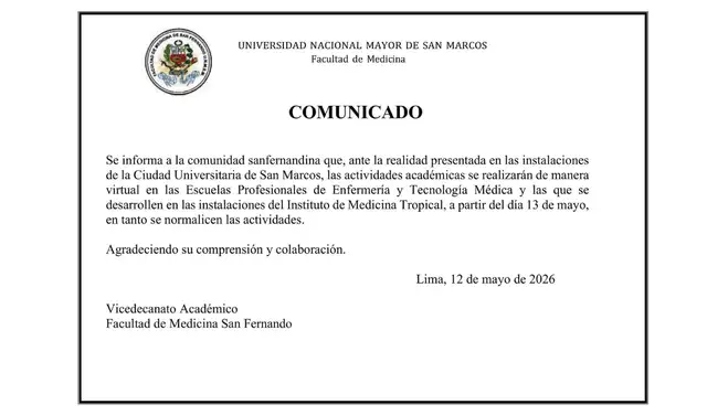toma san marcos, clases virtuales, UNMSM