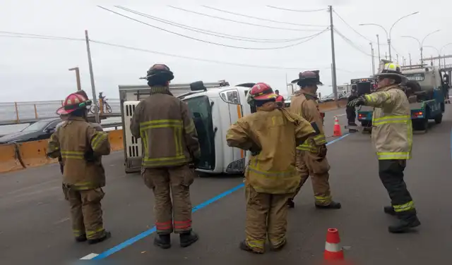 Accidente en la costa verde