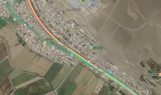 Se reporta un intenso tráfico en la Panamerica Norte, a la altura de Chancay.