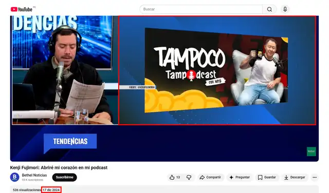 Imagen similar a la viralizada incluida en un video de YouTube. Foto: YouTube