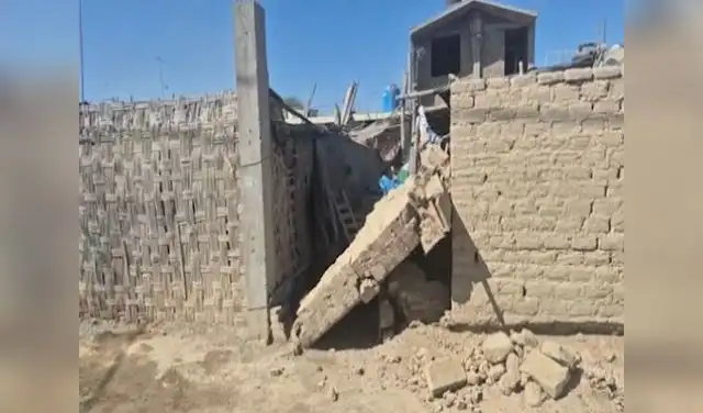Daños en viviendas del distrito de Los Aquijes, en Ica