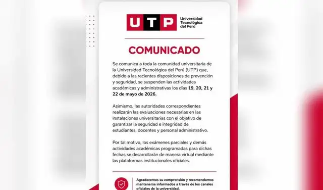 Comunicado UTP