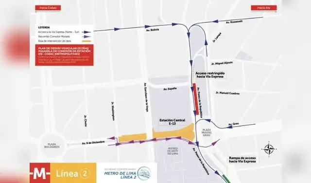 Plan de desvío por cierre de acceso a la Vía Expresa