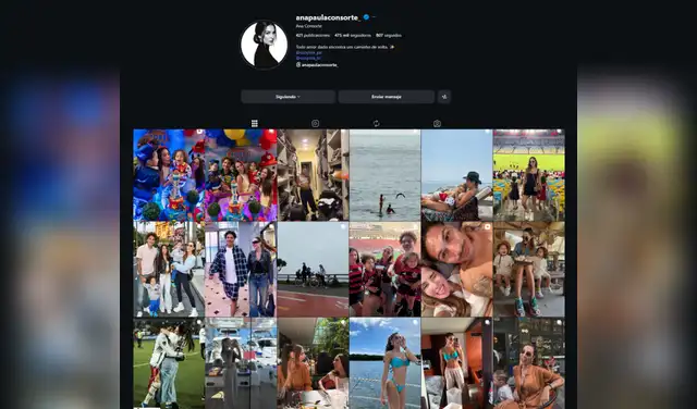 Perfil de Instagram de Ana Paula Consorte Perfil de Instagram de Ana Paula Consorte