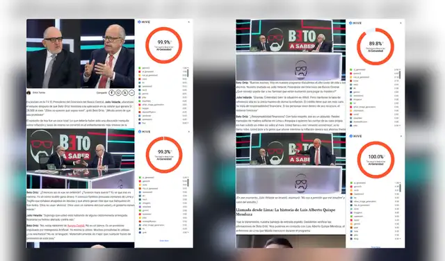 La herramienta de Hive-Moderation determinó que las cuatro fotografías fueron generadas con IA La herramienta de Hive-Moderation determinó que las cuatro fotografías fueron generadas con IA