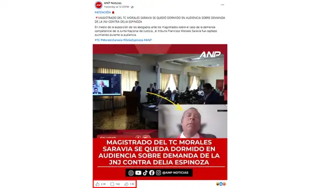 Publicación con más alcance en Facebook. Foto: Redes sociales Publicación con más alcance en Facebook. Foto: Redes sociales