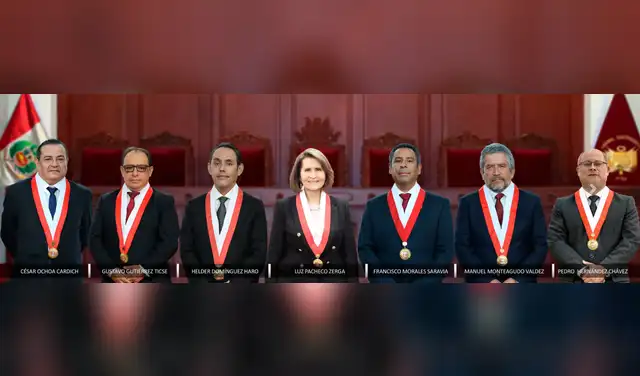 Designados. Cuatro miembros del Tribunal Constitucional recibieron los votos de JP. Foto: JNJ  