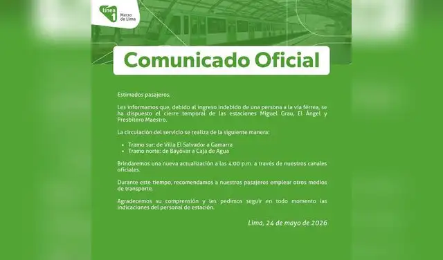 Comunicado oficial