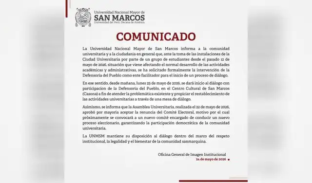 Comunicado de San Marcos Comunicado de San Marcos