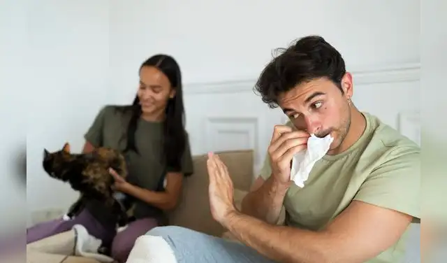 La proteína Fel d 1, el principal alérgeno, se encuentra en saliva, piel y glándulas sebáceas de los felinos.